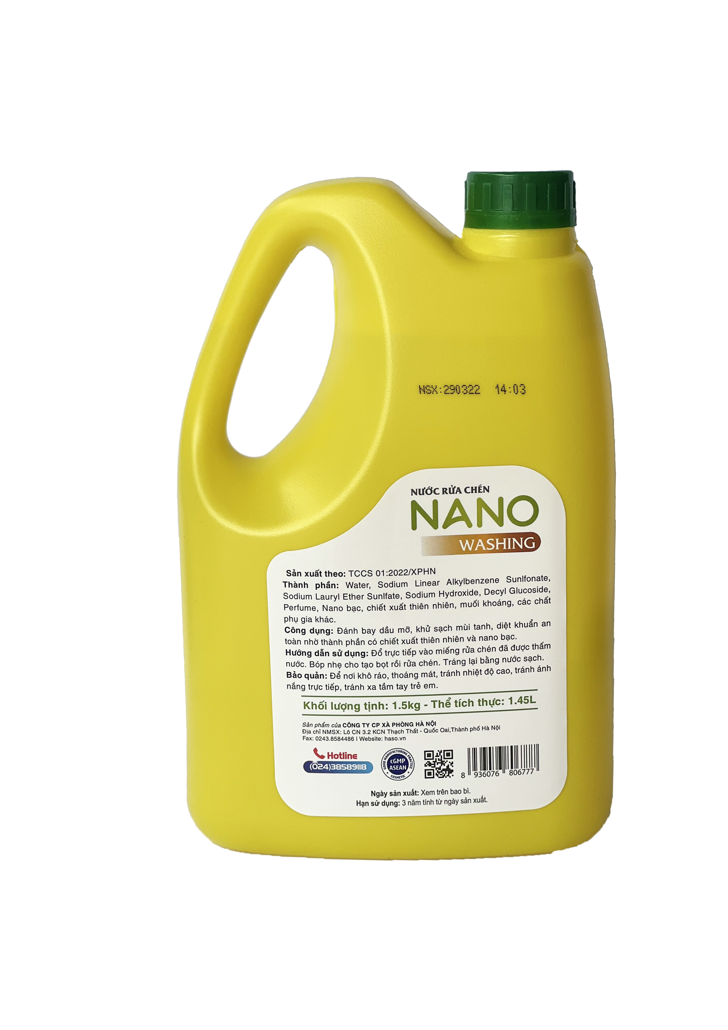 NRC NANO WASHING HƯƠNG CHANH 1,5KG