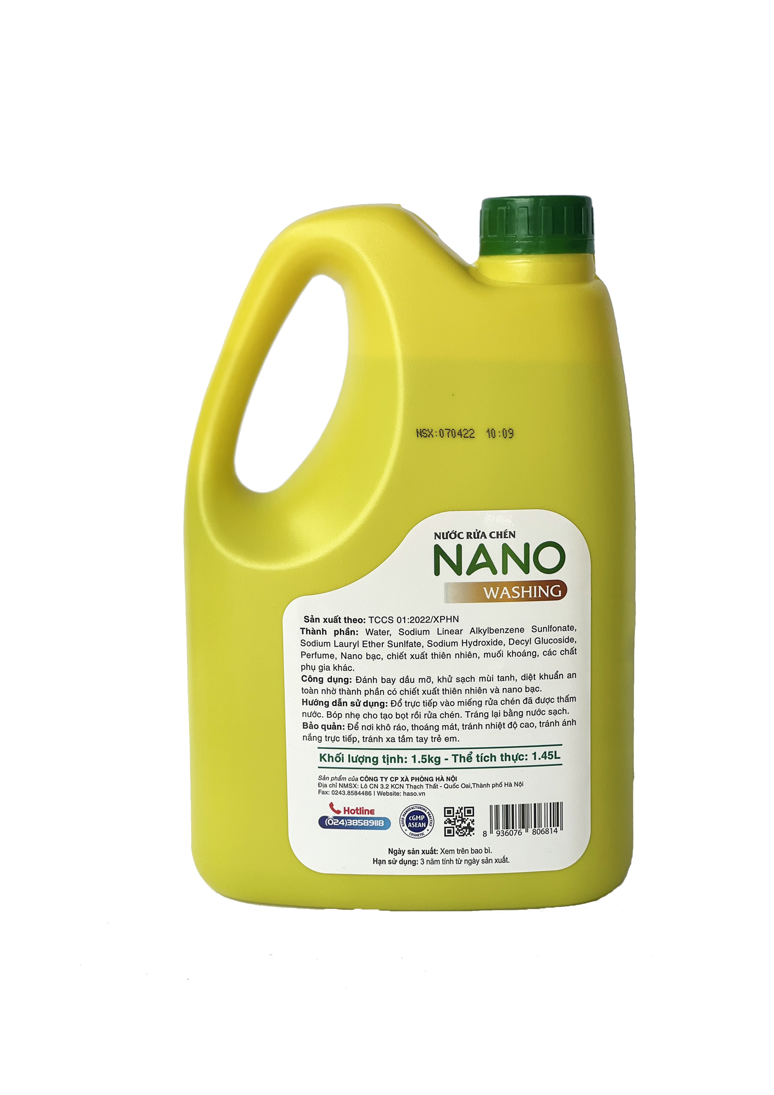 NRC NANO WASHING HƯƠNG TRÀ XANH 1,5KG